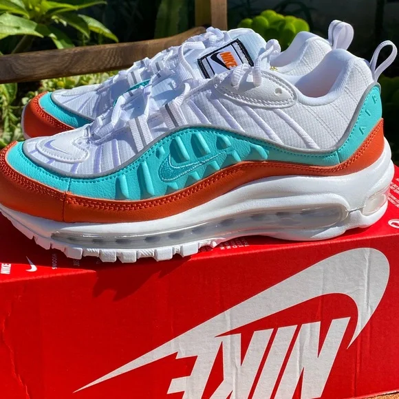 New Nike W Air Max 98 SE Cosmic Clay/Lt Aqua White - Picture 8 of 9